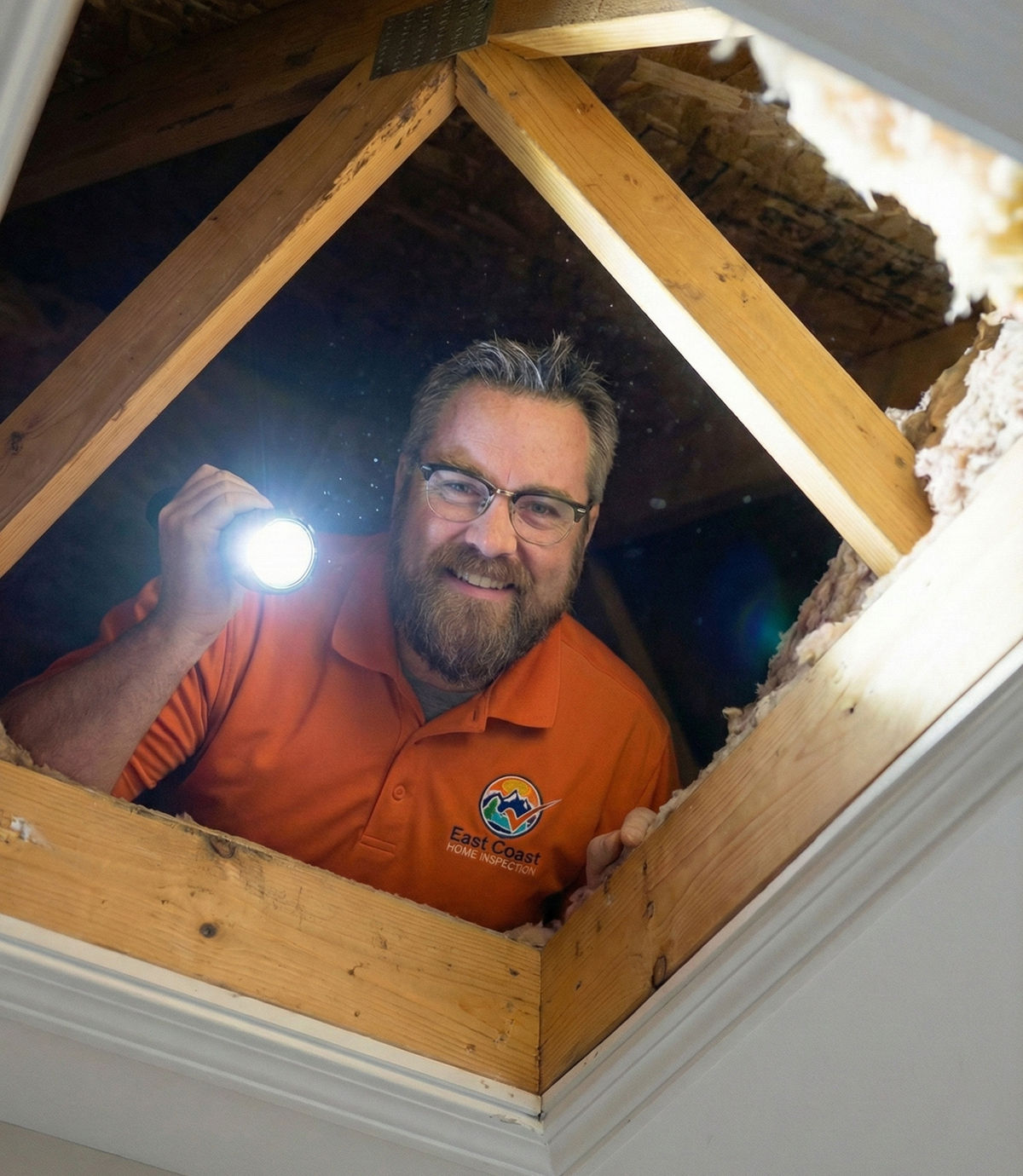 Jonathan Gogan, RHI, conducting a home inspection in Saint John NB