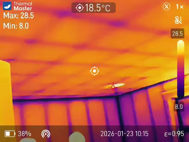 Thermal scan from a home inspection in Southern New Brunswick