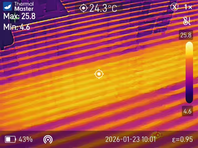 Thermal scan from a home inspection in Southern New Brunswick