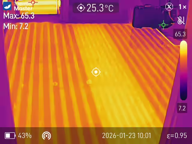 Thermal scan from a home inspection in Southern New Brunswick